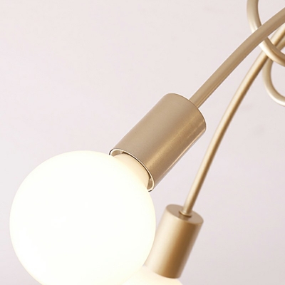 5-Light Ceiling Pendant Light Minimalist Style Ball Shape Metal Hanging Lamp Kit
