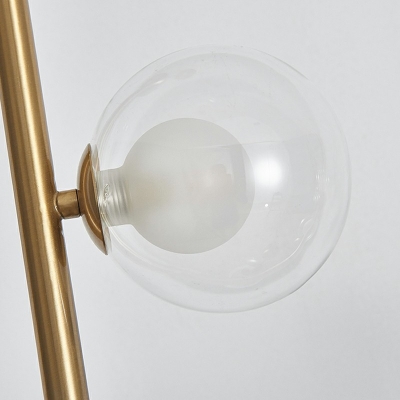 9-Light Chandelier Lighting Fixtures Minimalist Style Globe Shape Glass Hanging Ceiling Light