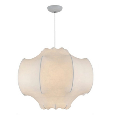 Contemporary Down Lighting Silk Shade Hanging Light Fixtures for Living Room Bedroom