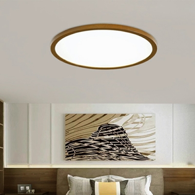 Contemporary Geometric Flush Mount Ceiling Light Fixtures Wood Ceiling Mounted Light