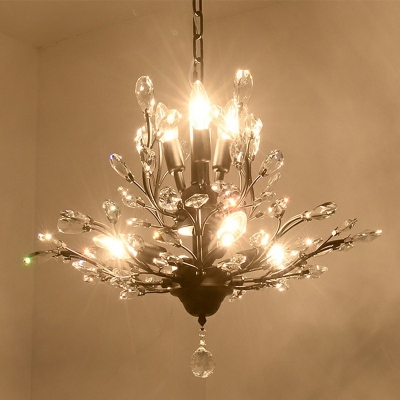 Crystal 5 Lights Bedroom Chandelier Lighting Fixtures Traditional Elegant Antique Chandeliers