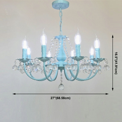 European Style Chandelier 8 Head Crystal Ceiling Chandelier for Living Room
