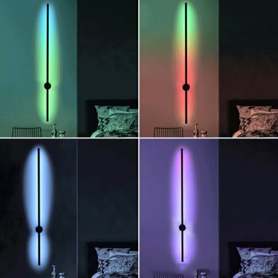 LED RGB Wall Mounted Light Fixture 1 Light Minimalism Modern Sconce Lights for Living Room