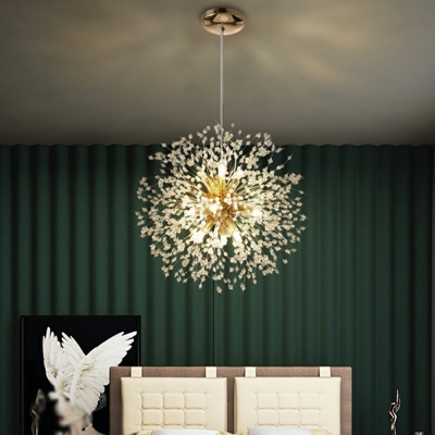 Modern Style Crystal Chandelier Light Nordic Stylel Pendant Light for Bedroom