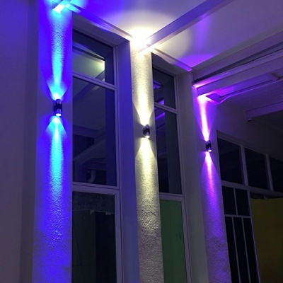 RGB Modern Wall Mounted Light Fixture Creative 2 Lights Indoor Wall Sconce Lighting