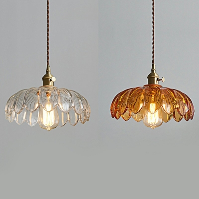 1-Light Pendant Light Fixtures Simplicity Style Dome Shape Metal Down Lighting