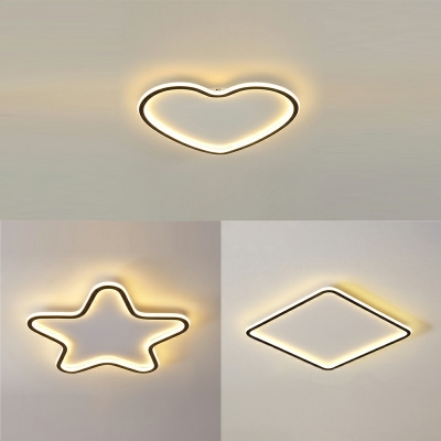 Contemporary Geometrical Flush Mount Ceiling Light Fixtures Metal Ceiling Mounted Light