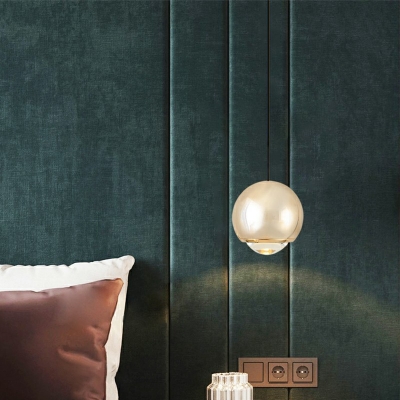 Modern Global Hanging Lamp Kit Warm Light Crystal Hanging Light Fixtures for Living Room Bedroom