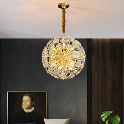 Modern Style Glass Chandelier Light 6 Lights Nordic Style Pendant Light for Bedroom Dinning Room