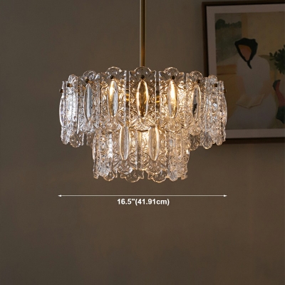 Modern Style LED Chandelier Light Nordic Style Glass Pendant Light for Living Room