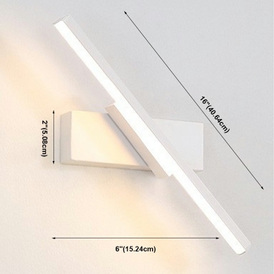 Modern Style LED Wall Sconce Light Minimalism Style Metal Acrylic Wall Light for Bathroom Bedside