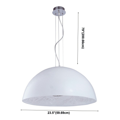 1 Light Dome Modern Hanging Light Fixtures Nordic Style Hanging Ceiling Light for Living Room