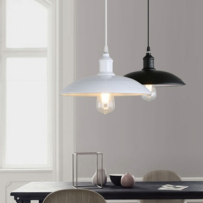 1-Light Hanging Pendant Lights Industrial Style Cone Shape Metal Down Lighting