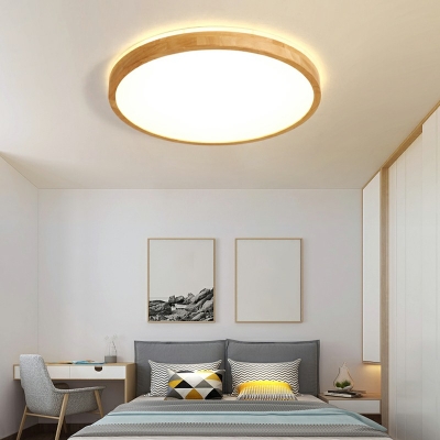 Contemporary Geometric Flush Mount Ceiling Light Fixtures Wood Ceiling Mounted Light