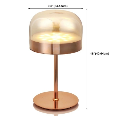 Contemporary Glass Night Table Lamps 1 Light Table Lamp for Bedroom