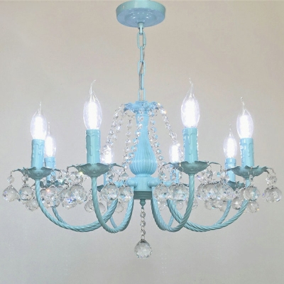 European Style Chandelier 8 Head Crystal Ceiling Chandelier for Living Room