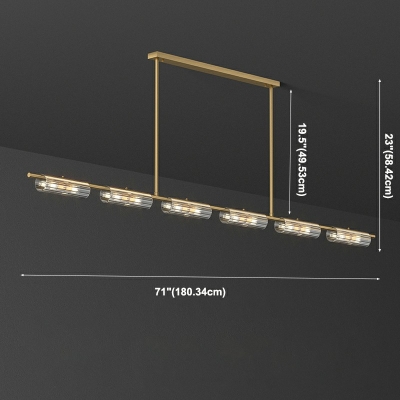 Modern Island Lighting Glass Material Pendant Lights for Bar Dining Room