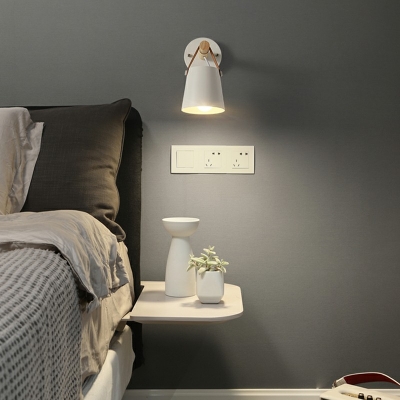 Modern Style LED Wall Sconce Light Nordic Style Metal Wood Wall Light for Bedside