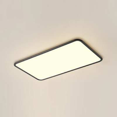 White Flush Mount Lamp Fixtures Rectangle Shade Modern Style Acrylic Led Surface Mount Ceiling Lights for Dining Room