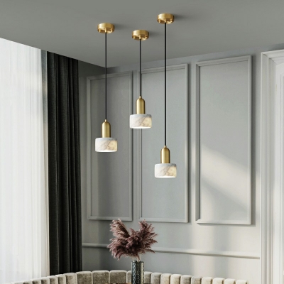 1-Light Pendant Lighting Fixtures Modern Style Cylinder Shape Metal Hanging Ceiling Lights