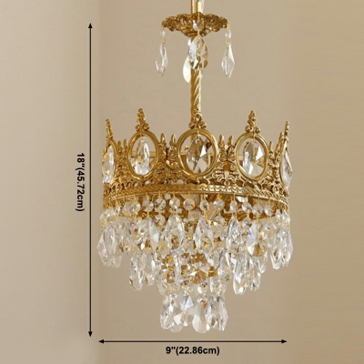5-Light Ceiling Pendant Modernist Style Crown Shape Metal Chandelier Lighting