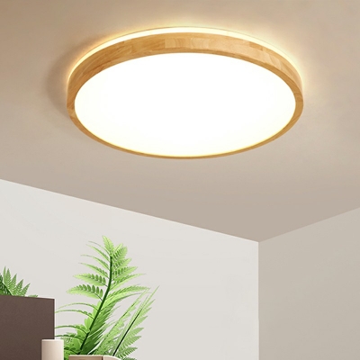 Contemporary Geometric Flush Mount Ceiling Light Fixtures Wood Ceiling Mounted Light