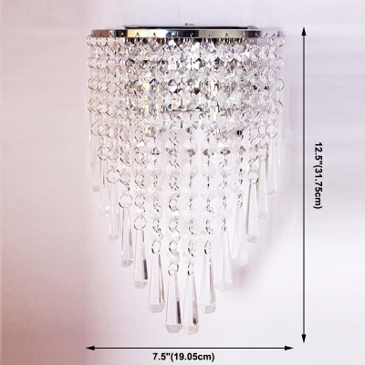 Postmodern Wall Sconce Crystal 1 Light Wall Mounted Light for Living Room