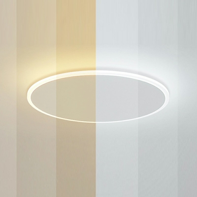 White Flush Ceiling Light Fixtures Round Shade Modern Style Acrylic Led Surface Mount Ceiling Lights for Dining Room