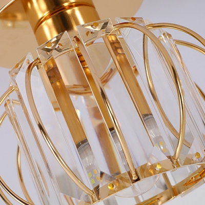 1 Light Crystal Globe Pendants Light Fixtures Modern Hanging Ceiling Lights for Dinnning Room