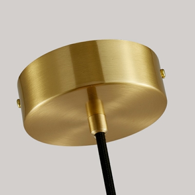 1-Light Pendant Lighting Simplicity Style Dome Shape Metal Suspension Light