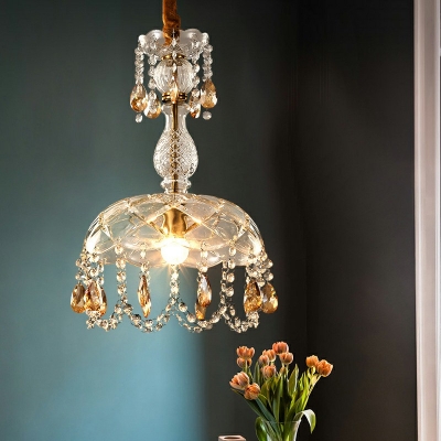 1-Light Pendant Lights Contemporary Style Geometric Shape Metal Hanging Lamp Kit