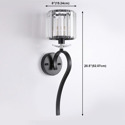 1-Light Sconce Lights Simplicity Style Cylinder Shape Metal Wall Lighting Ideas