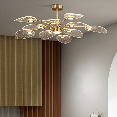 Creative Acrylic 11 Lights Chandelier for Hotel Bedroom and Restaurant Hallway