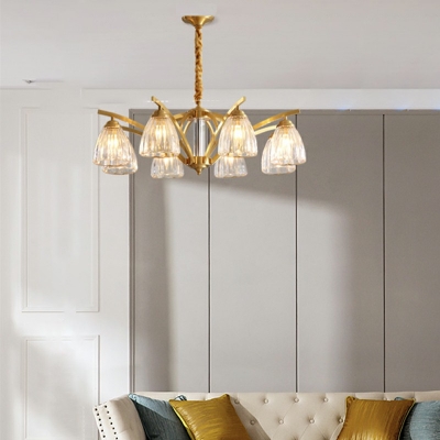 Designer Style Chandelier Glass Shade Ceiling Chandelier for Bedroom Living Room