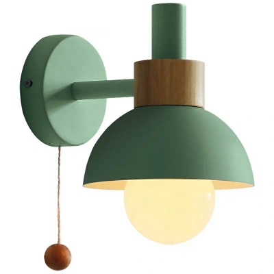 Macaron Modern Wall Sconce Light Fixture Wood Nordic Wall Mounted Lights for Bedroom