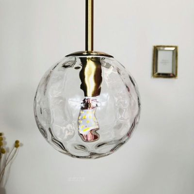 Modern Style Glass Pendant Light Nordic Style Minimalism Hanging Light for Bedside Dinning Room