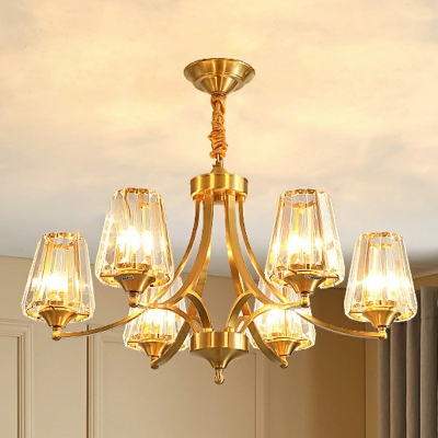 Modern Style Metal Chandelier Light Nordic Style Crystal Pendant Light for Living Room Dinning Room