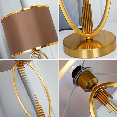 Postmodern Metal Night Table Lamps 1 Light Table Light for Bedroom