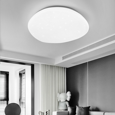 1-Light Flush Pendant Light Modernist Style Cloud Shape Metal Ceiling Mounted Fixture