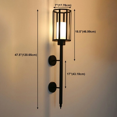 1 Light Metal Wall Mounted Light Fixture Modern Minimalist Wall Sconce for Living Room