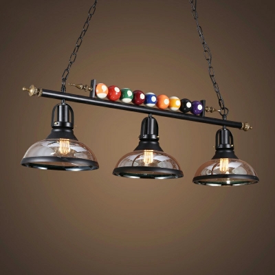 3-Light Island Ceiling Light Industrial Style Cone Shape Metal Hanging Pendant