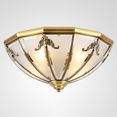 Creative Glass Colonial Style Flushmount Ceiling Light for Corridor Hallway and Bedroom