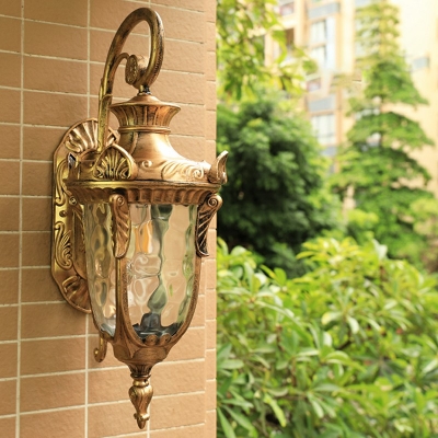 Modern Style LED Wall Sconce Light Nordic Style Metal Glass Wall Light for Aisle Courtyard