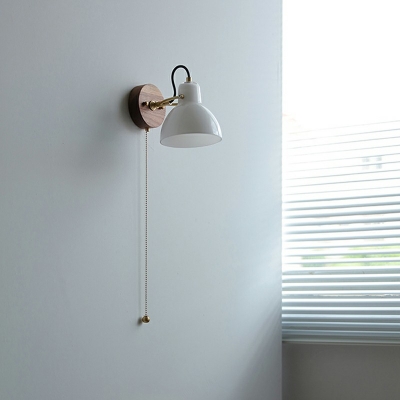 Modern Style LED Wall Sconce Light Nordic Style Wood Glass Wall Light for Bedside