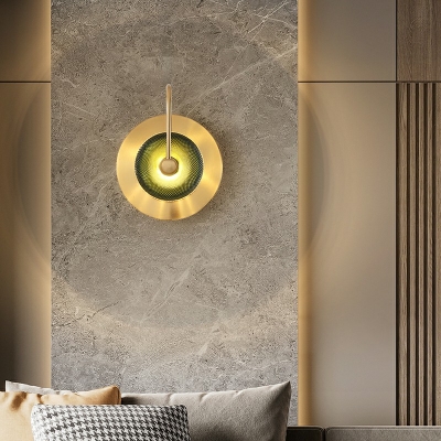 Modern Wall Mounted Lamp Round Shape Warm Light Wall Lighting Fixtures for Living Room Bedroom