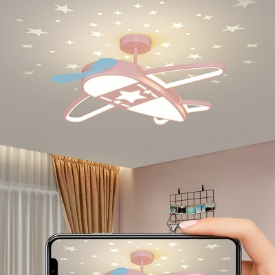 Nordic Style Semi Flush Mounted Ceiling Led Lights Modern Macaron Ceiling Fixture for Bedroom