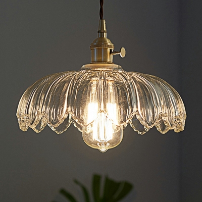 1-Light Pendant Light Fixtures Simplicity Style Dome Shape Metal Down Lighting