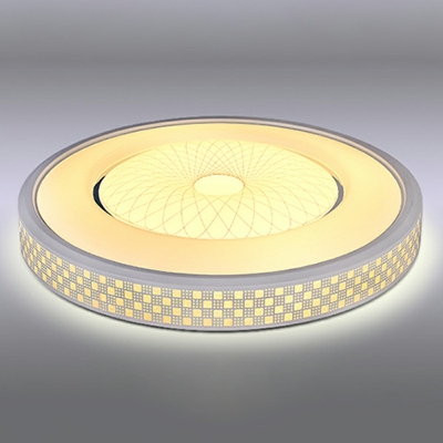1 Light Round Shade Flush Light Modern Style Acrylic Led Flush Light for Living Room