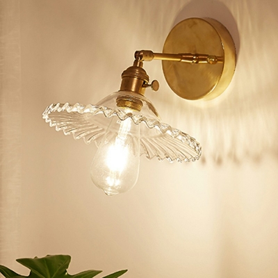 1-Light Sconce Lamp Minimalist Style Cone Shape Metal Wall Light Fixtures