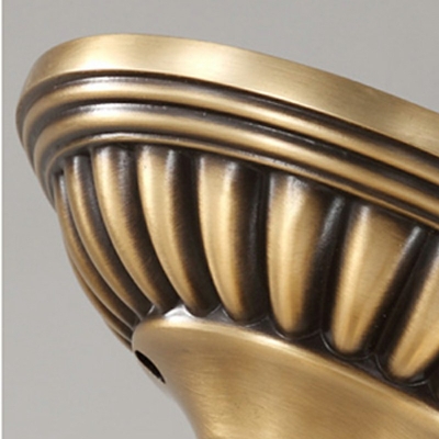 1-Light Semi Flush Light Fixtures ​Traditional Style Bell Shape Metal Ceiling Lamp